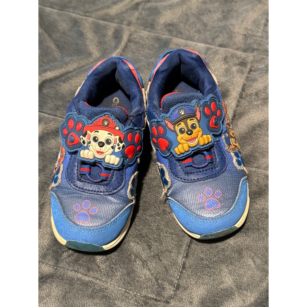 Paw Patrol Light Up Sneakers Toddler Size 6 Chase Marshall Blue Red